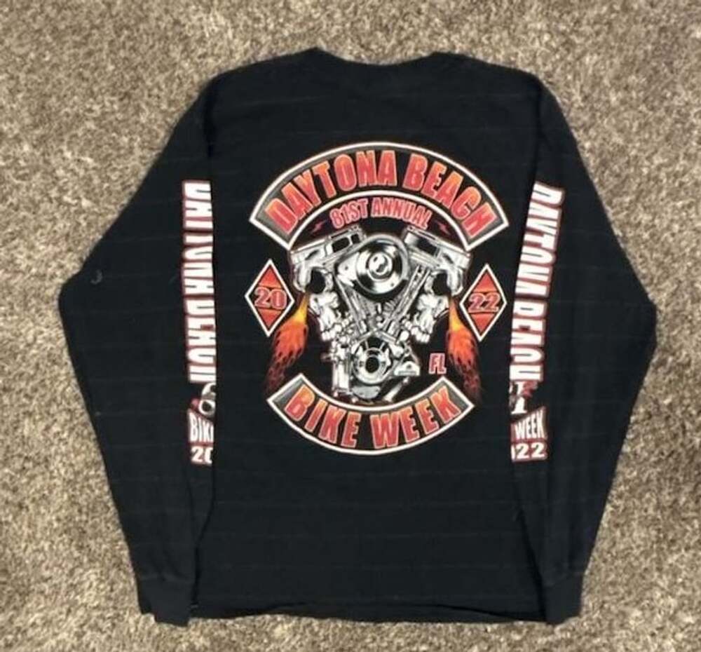 Gildan Daytona Beach 81st Annual Bike Week 2022 Long Sleeve Black L